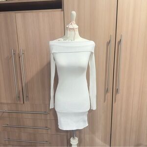 Elegant Off-Shoulder White Dress